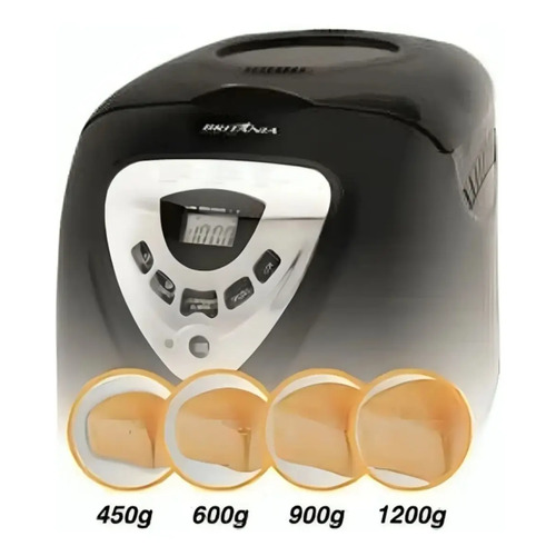 Panificadora Multipane 12 Programações Com Função Timer e Antiaderente Potência de 550 W Cor Preto Britânia