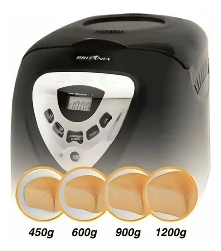 Panificadora Multipane 12 Programações Com Função Timer e Antiaderente Potência de 550 W Cor Preto Britânia