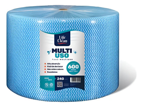 Pano Multiuso Limpeza Perfex Picotado 600 Panos Azul