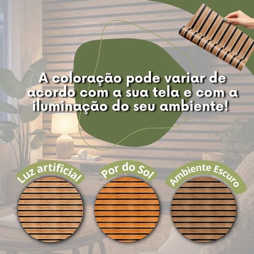Papel De Parede Madeira Adesivo Ripado 10 Metros Lavável 3d