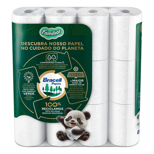 Papel Higiênico Familiar Folha Dupla 24 Rolos