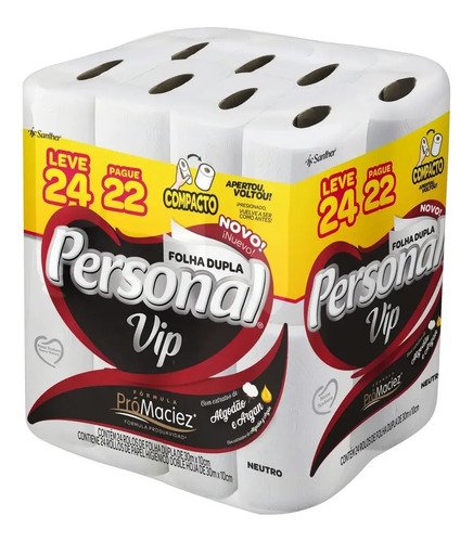 Papel Higiênico Folha Dupla 30m L24p22 Personal