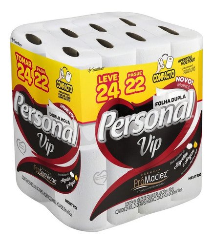 Papel Higiênico Folha Dupla 30m L24p22 Personal