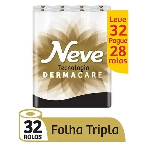 Papel Higiênico Neve Supreme Folha Tripla Leve 32 Pague 28