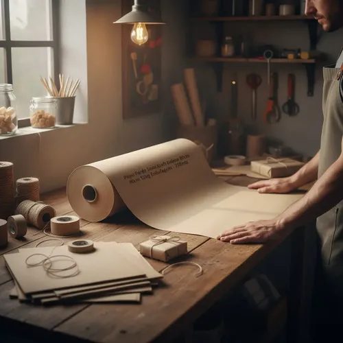 Papel Pardo Semi Kraft Bobina 80cm 15kg Embalagem - 250mts