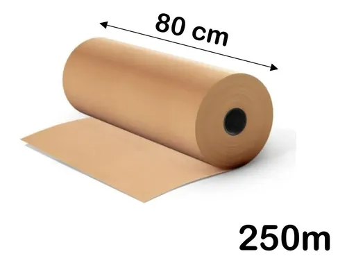 Papel Pardo Semi Kraft Bobina 80cm 15kg Embalagem - 250mts