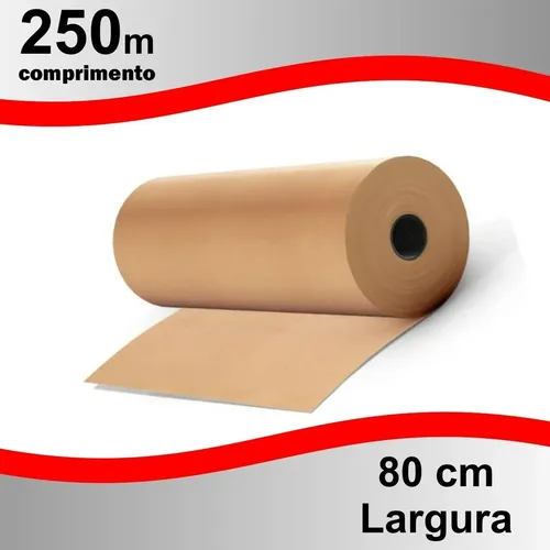 Papel Pardo Semi Kraft Bobina 80cm 15kg Embalagem - 250mts