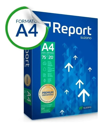 Papel Sulfite A4 Suzano Premium Report 75g Caixa C/10 Resmas