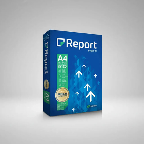 Papel Sulfite Premium A4 75g pacote 500 Folhas Report Branco