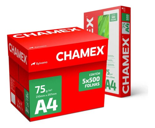Papel sulfite profissional sustentavel chamex a4 75g 210x297