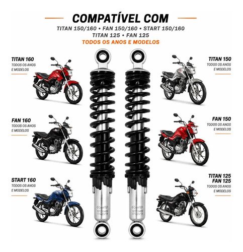 Par Amortecedor Traseiro Titan/ Fan/ Start/ 150 Cofap Orig..