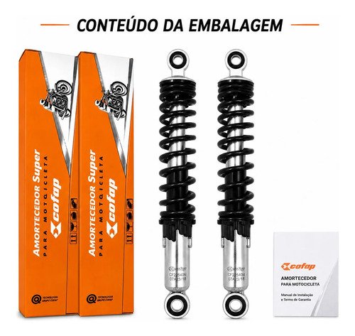 Par Amortecedor Traseiro Titan/ Fan/ Start/ 150 Cofap Orig..