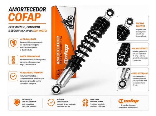 Par Amortecedor Traseiro Titan/ Fan/ Start/ 150 Cofap Orig..