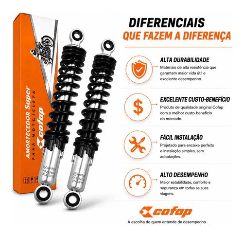 Par Amortecedor Traseiro Titan/ Fan/ Start/ 150 Cofap Orig..