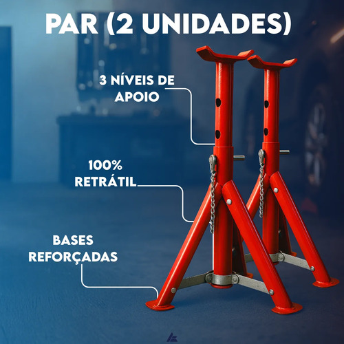 Par Cavalete Carro Automotivo Bargas 2t Veículos De Passeio