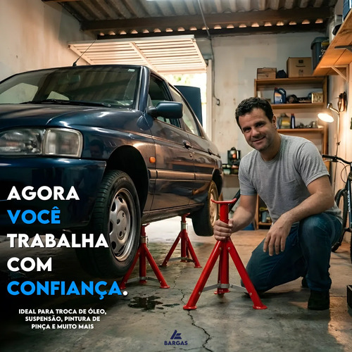 Par Cavalete Carro Automotivo Bargas 2t Veículos De Passeio