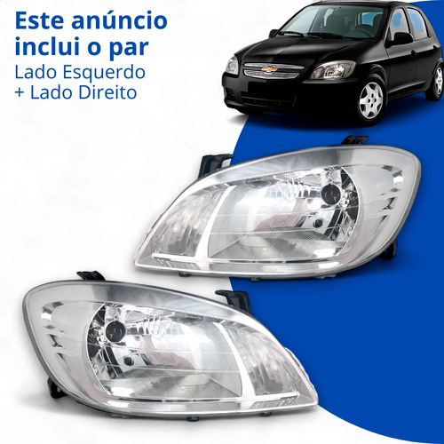 Par Farol Celta 2007 A 2015 Prisma 2006 A 2012 Cromado