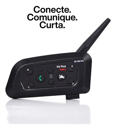 Par Intercomunicador V6 Plus Capacete Comunicador Sem Fio Bluetooth Moto Par Fone De Ouvido Para Capacete Kit Conversar Moto Garupa