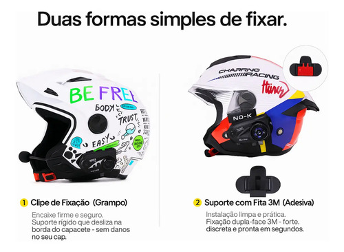 Par Intercomunicador V6 Plus Capacete Comunicador Sem Fio Bluetooth Moto Par Fone De Ouvido Para Capacete Kit Conversar Moto Garupa