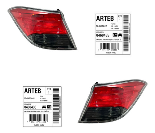 Par Lanterna Original Prisma Fume Ltz 2013 2014 2015 Arteb .