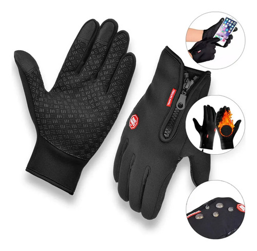 Par luva motoqueiro termica e impermeavel com touch screen c