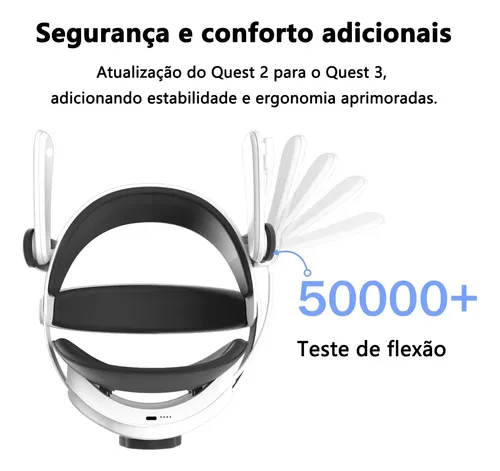 Para Oculus Quest 3/3s Faixa De Cabeça Com Baterias De 15000