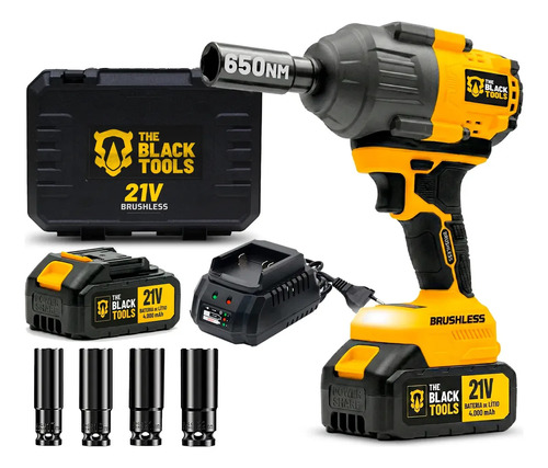 Parafusadeira chave de impacto a bateria litio 21v motor bru