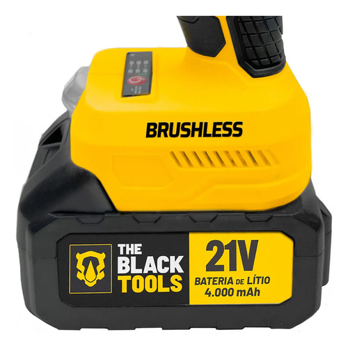 Parafusadeira Chave De Impacto A Bateria Lítio 21v Motor Brushless 650nm 65kgf.m Tb21ix The Black Tools