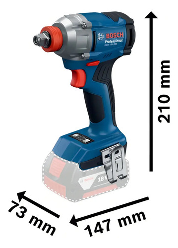 Parafusadeira e Chave De Impacto 1/2'' Gdx 18v-285 + 2 Baterias GBA 2ah - Maleta E Carregador GAL 18V-20 Bivolt Bosch
