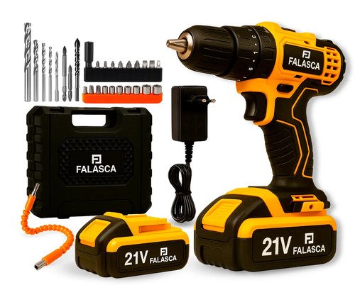 Parafusadeira e furadeira a bateria pf21b2 21v com duas bate