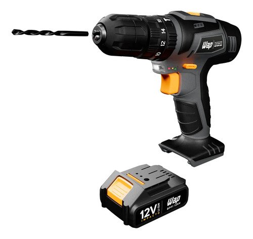 Parafusadeira e Furadeira com Impacto WAP BPFI 12K4 com Led de Iluminação Maleta