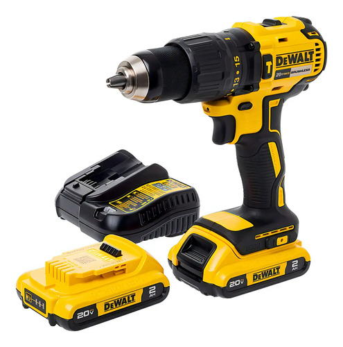 Parafusadeira e Furadeira de Impacto 13mm 20V DEWALT DCD7781D2 Com 2 Baterias, Carregador e Maleta