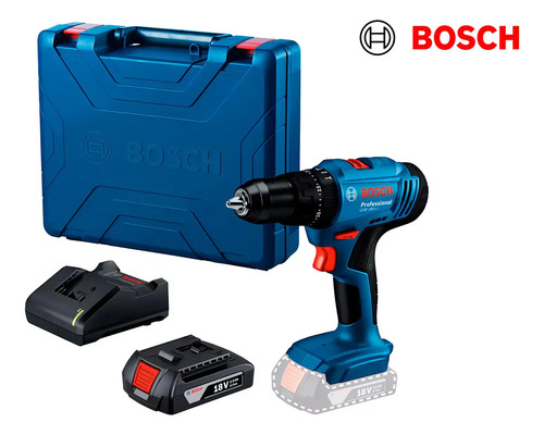 Parafusadeira E Furadeira De Impacto A Bateria 18v Bosch Gsb 183-li Maleta Com Kit Brocas E Bits Profissional 103 Peças