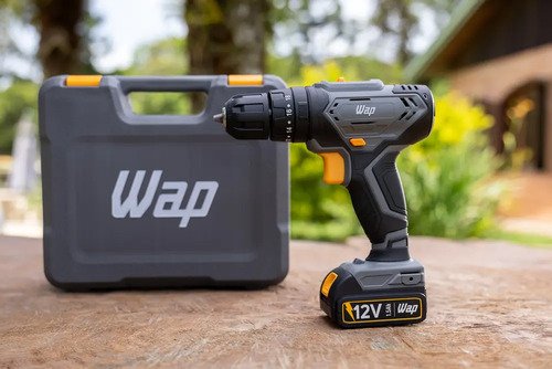 Parafusadeira e Furadeira de Impacto Wap Wf 12k4.2 com Indicador de Nível de Bateria e Maleta