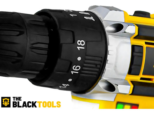 Parafusadeira E Furadeira Impacto The Black Tools Tb-21pw 3/8 Cor Amarelo Frequência 50/60 Hz