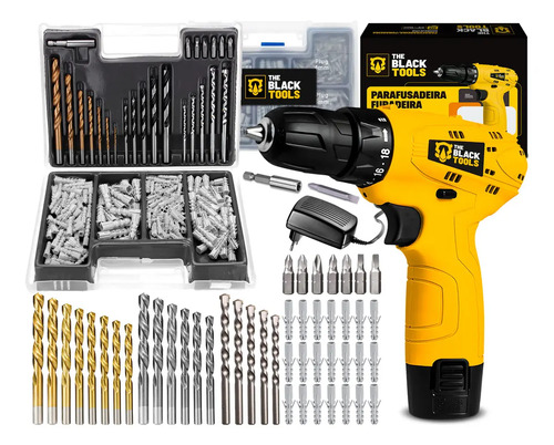 Parafusadeira furadeira 38 a bateria tb12a the black tools j