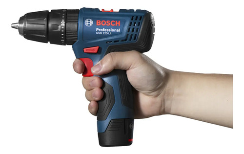 Parafusadeira Furadeira Bosch 12v Gsb120li + Kit 300 Peças - Azul - 60hz