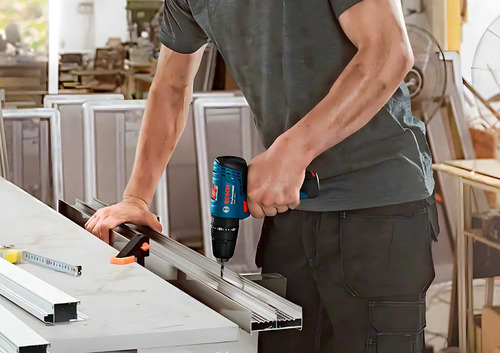 Parafusadeira Furadeira Bosch 12v Gsb120li + Kit 300 Peças - Azul - 60hz