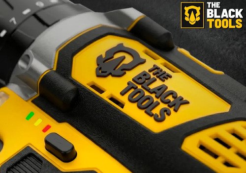 Parafusadeira Furadeira De Impacto 02 Baterias The Black Tools Profissional Tb-21px.2 Kit Completo Com Maleta Acessórios