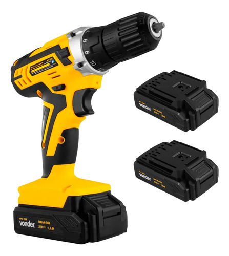 Parafusadeira Furadeira De Impacto 2 Bat 20v Pfv 238i Vonder