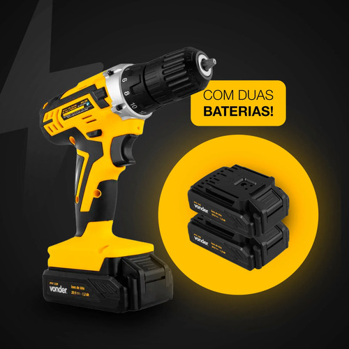 Parafusadeira Furadeira De Impacto 2 Bat 20v Pfv 238i Vonder