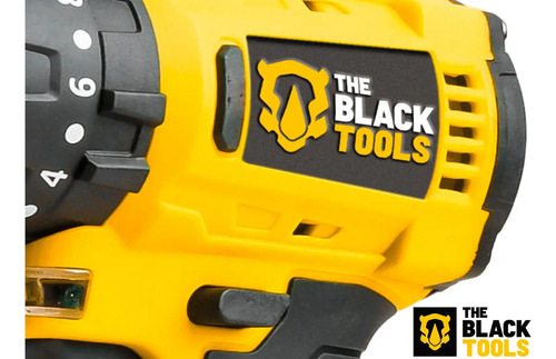 Parafusadeira Furadeira De Impacto 2 Baterias 21v Motor Brushless Com Maleta Brocas E Acessórios The Black Tools