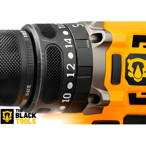 Parafusadeira Furadeira De Impacto Profissional Sem Fio 2 Baterias 21v Com Maleta Tb-21yx The Black Tools