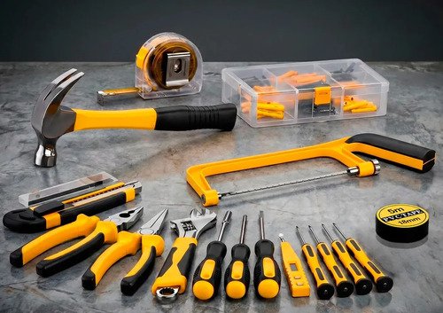 Parafusadeira Furadeira De Impacto The Black Tools Profissional 2 Baterias Com Maleta + Kit Acessórios 145 Peças Tbkit19