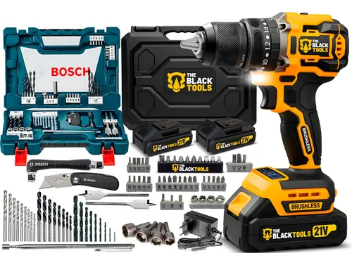 Parafusadeira furadeira impacto brushless kit bosch 68 pcs