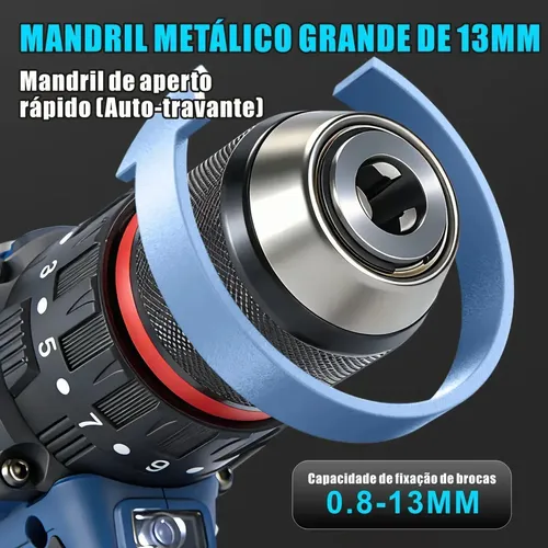 Parafusadeira Furadeira Impacto Profisional Hanabi 70nm 13mm
