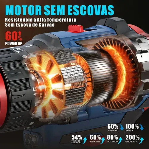 Parafusadeira Furadeira Impacto Profisional Hanabi 70nm 13mm