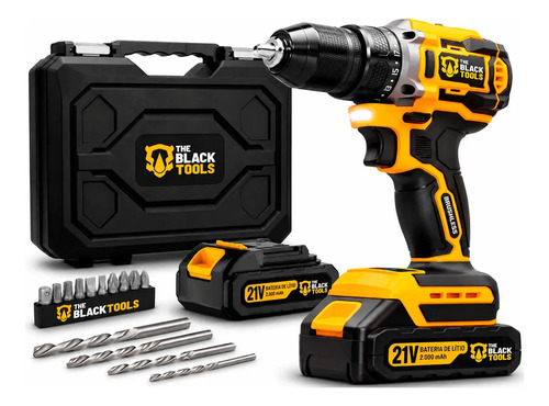 Parafusadeira furadeira impacto the black tools c2 baterias
