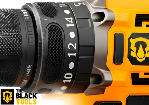 Parafusadeira Furadeira Impacto The Black Tools C/2 Baterias Amarelo E Preto 60hz