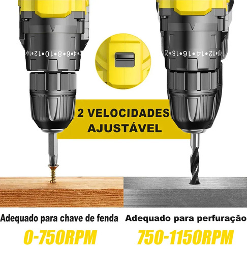 Parafusadeira Furadeira Sem Fio 25n 3/8 12v 10mm Bivolt Bateria Arstheco